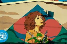 video cover design of a woman looking up