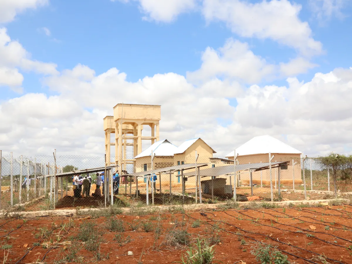 Photo of a water infrastructure at the Saameynta Pilot Irrigation project in Barwaqo settlement in Baidoa
