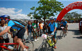 In Timor-Leste, UN cyclists join contest to promote peace