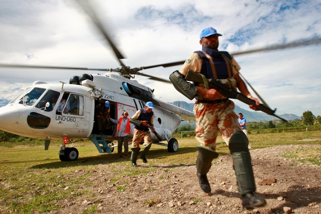 Pakistani Formed Police Unit holds an Immediate Action Rapid Deployment drill in Maliana to teach new recruits how to manage a high-risk crisis