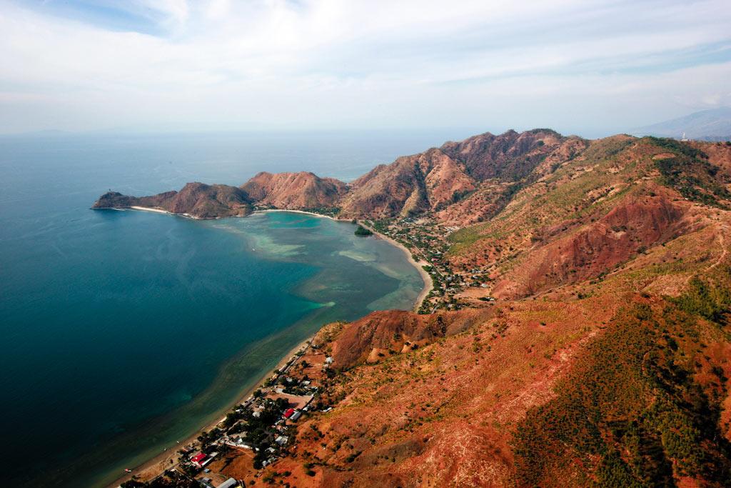 Aerial view of the capital city of Timor-Leste, Dili